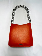 Load image into Gallery viewer, *Ducissa Leather Shoulder Bag PERSIMMON ORG/SIL