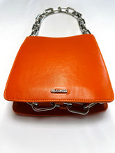 Load image into Gallery viewer, *Ducissa Leather Shoulder Bag PERSIMMON ORG/SIL