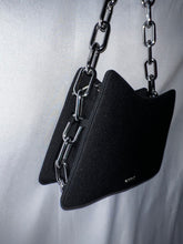 Load image into Gallery viewer, *Syreni Neoprene Shoulder Bag ONYX BLACK/SIL