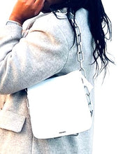 Load image into Gallery viewer, Magma Ducissa (Large) Leather Shoulder Bag ICE WHITE/SIL
