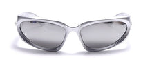 Load image into Gallery viewer, Juno Oversized Cat Eye Sunglasses Adamantium /SIL
