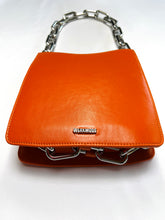 Load image into Gallery viewer, *Ducissa Leather Shoulder Bag PERSIMMON ORG/SIL
