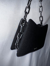 Load image into Gallery viewer, *Syreni Neoprene Shoulder Bag ONYX BLACK/SIL

